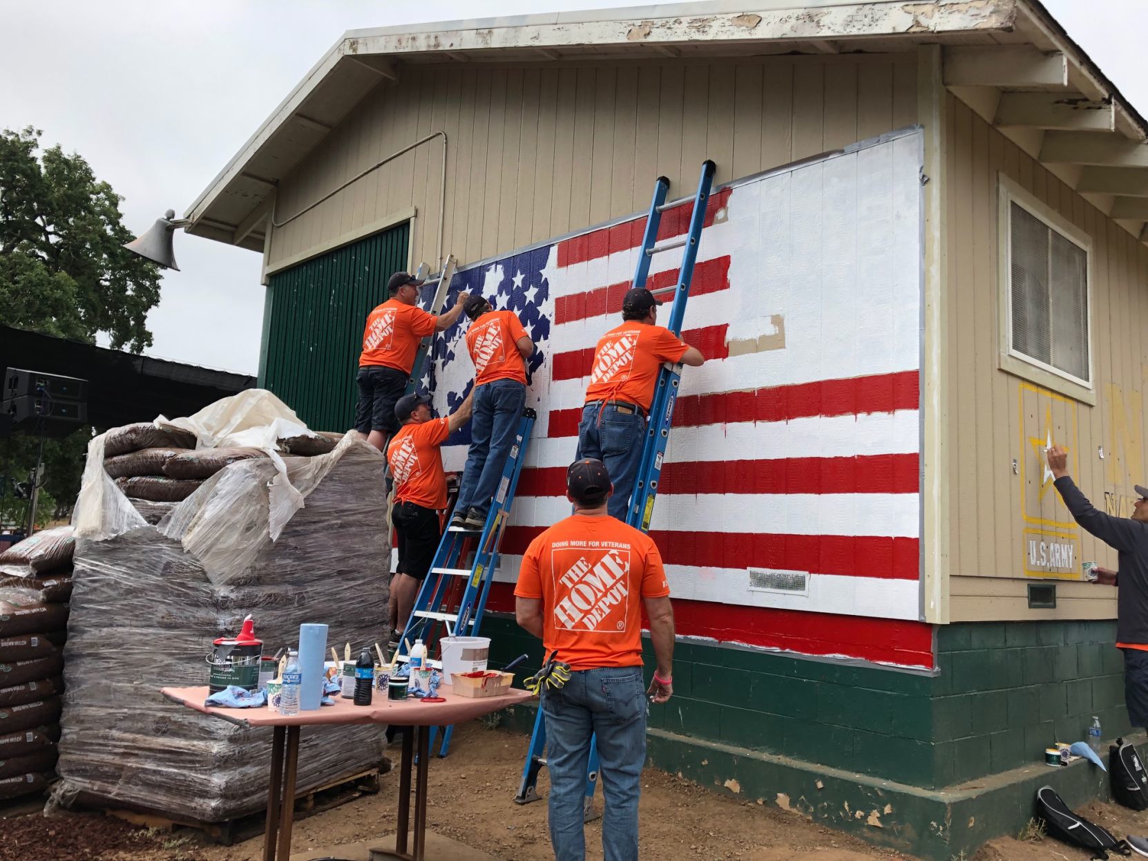 Home Depot Foundation volunteers at the Yountville Veterans Home